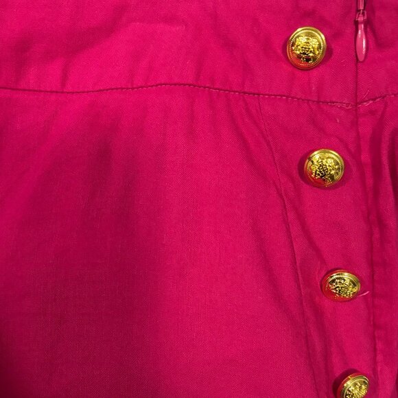 INC Wide Leg High Rise Linen Blend Pants Size 14 Pink Dragonfruit - Picture 6 of 7